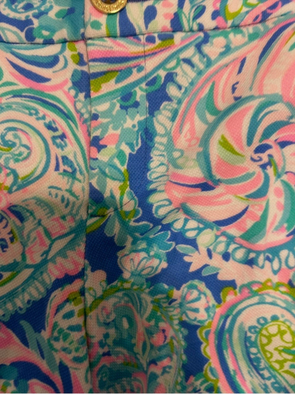 Lilly Pulitzer Scallop Hem Paisley Shorts Size 8 - Picture 5 of 8